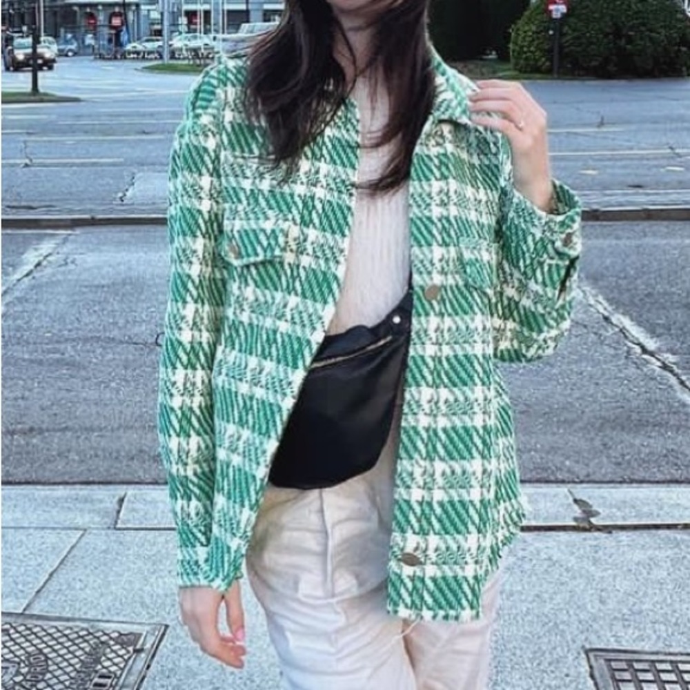 Peppercorn Green Tweed Jacket - S